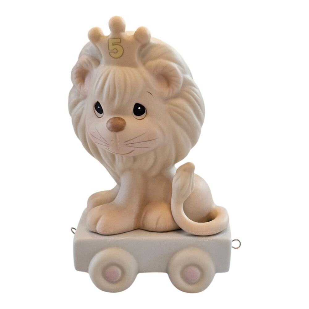 Precious Moments Birthday Train Series 15989 5 Years LION 1985